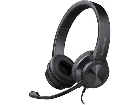 Наушники с микрофоном проводные Defender Tune 150 черные